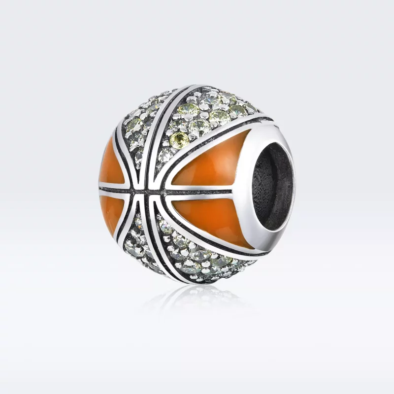 (imagen para) Charm de Plata Estilo Pandora con Espíritu del Baloncesto - SCC1506 - Ver 5