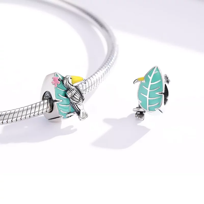 (imagen para) Charm de plata estilo Pandora con forma de cigüeña - SCC1531 - Ver 4