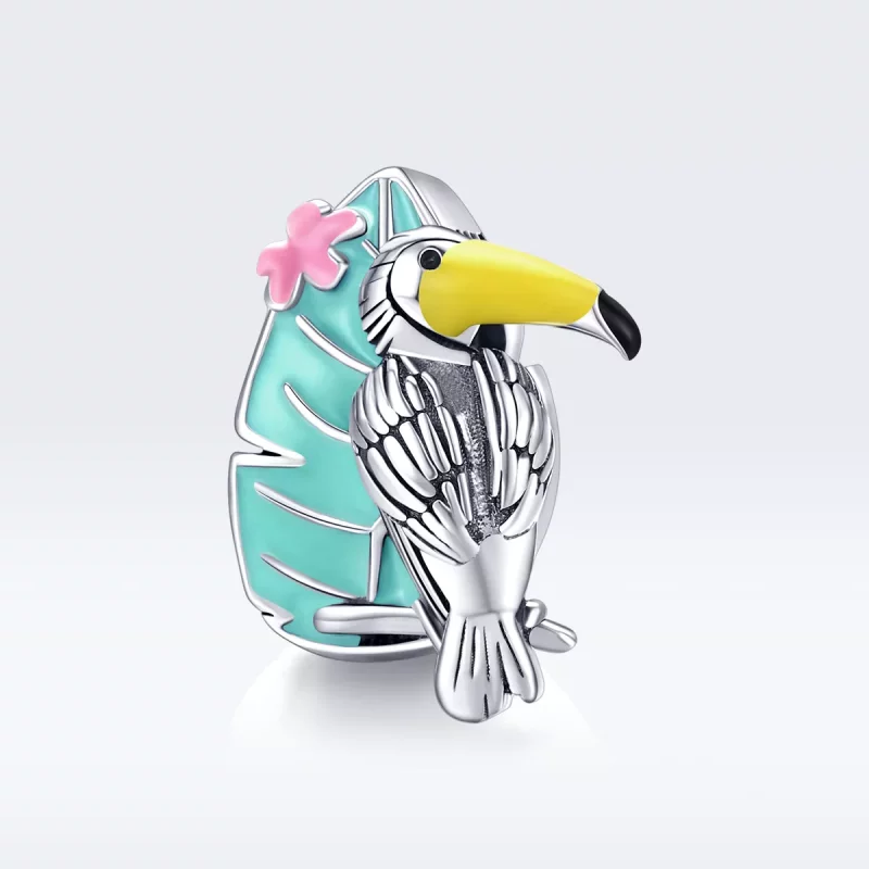 (imagen para) Charm de plata estilo Pandora con forma de cigüeña - SCC1531 - Ver 5
