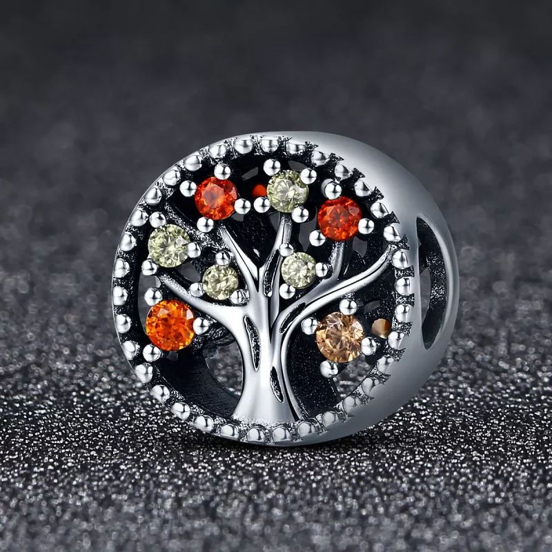 (imagen para) Charm de Plata Estilo Pandora con Fruto del Otoño - SCC219 - Ver 2