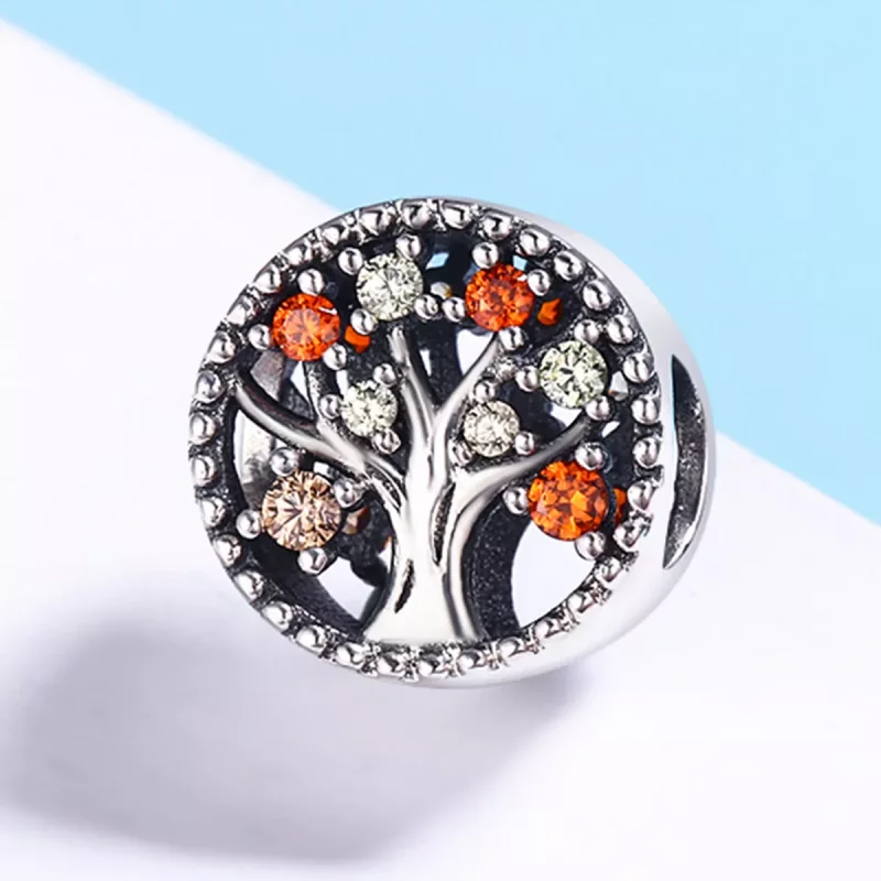 (imagen para) Charm de Plata Estilo Pandora con Fruto del Otoño - SCC219 - Ver 3