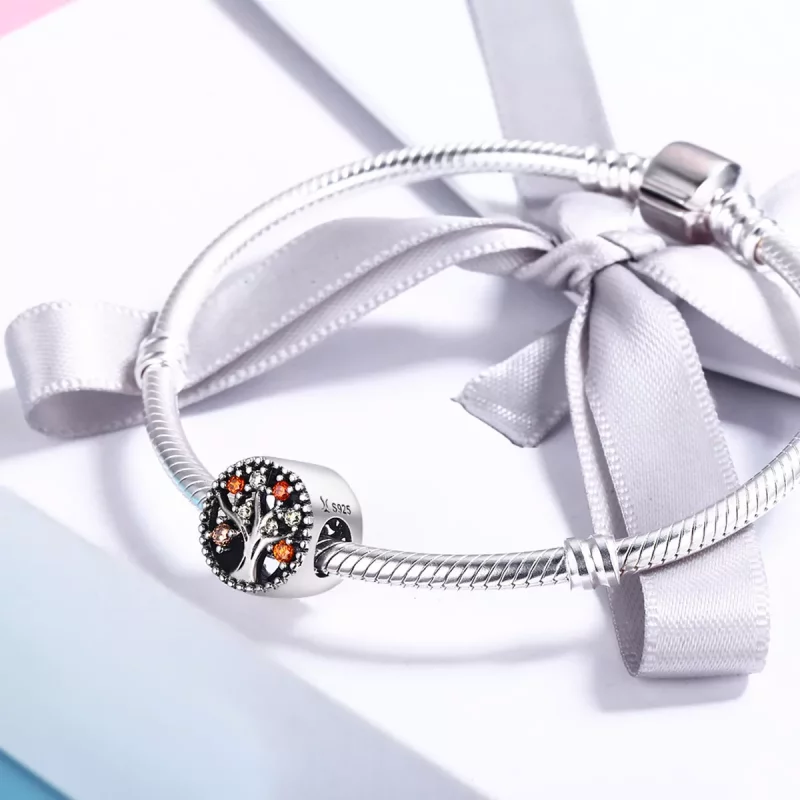 (imagen para) Charm de Plata Estilo Pandora con Fruto del Otoño - SCC219 - Ver 4