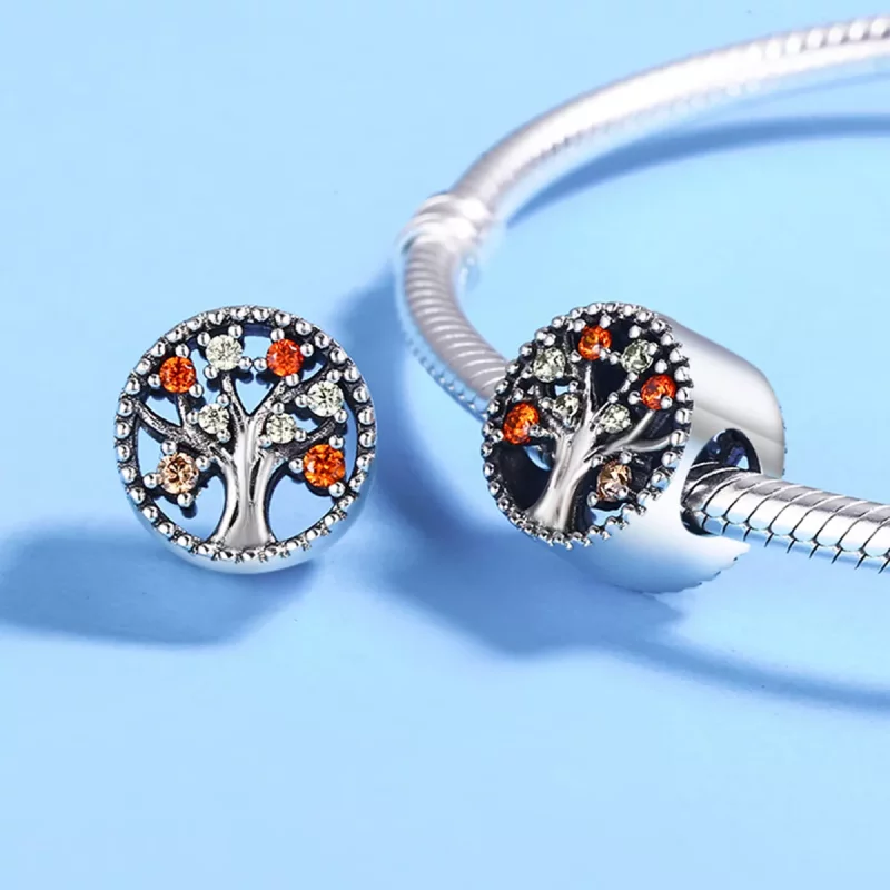 (imagen para) Charm de Plata Estilo Pandora con Fruto del Otoño - SCC219 - Ver 5