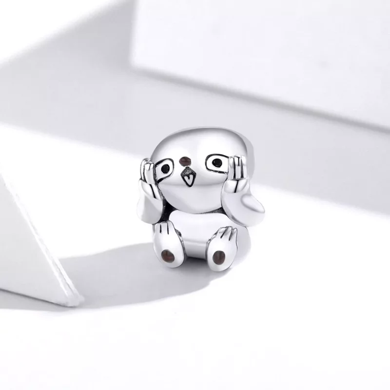 (imagen para) Charm de Plata Estilo Pandora con Lindo Perezoso - SCC1698 - Ver 2