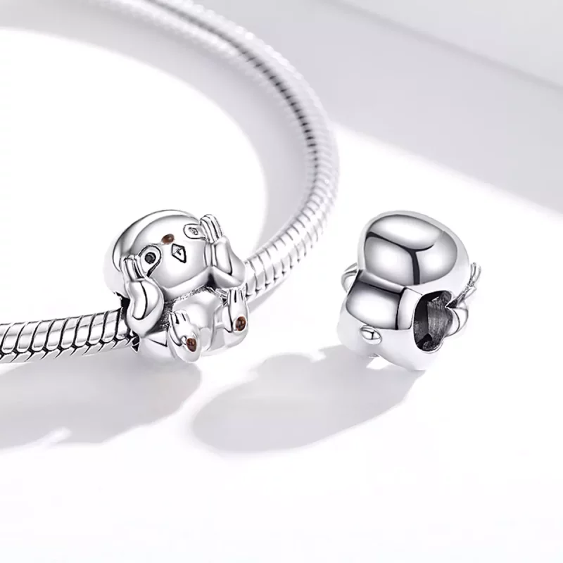 (imagen para) Charm de Plata Estilo Pandora con Lindo Perezoso - SCC1698 - Ver 4
