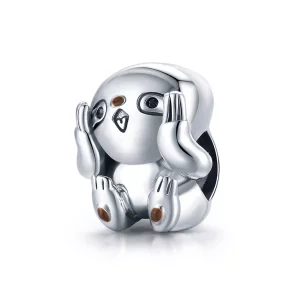 (imagen para) Charm de Plata Estilo Pandora con Lindo Perezoso - SCC1698