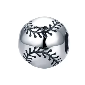 Charm de plata estilo Pandora con pasión por el béisbol - SCC449 (imagen para) Charm de plata estilo Pandora con pasión por el béisbol - SCC449