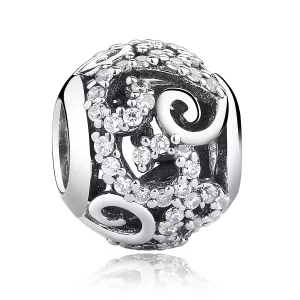 Charm de Plata estilo Pandora con Pavé de Plata - SCC021 (imagen para) Charm de Plata estilo Pandora con Pavé de Plata - SCC021