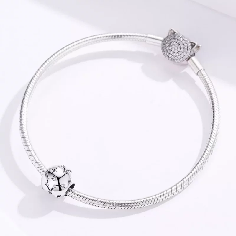 (imagen para) Charm de Plata Estilo Pandora con Signo de Piscis - SCC1218-12 - Ver 3