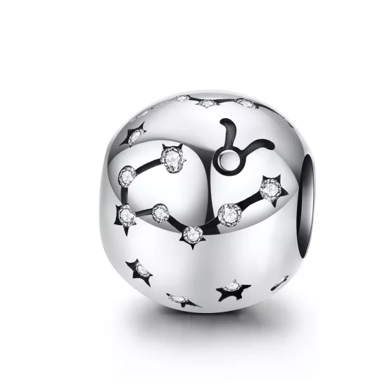 (imagen para) Charm de Plata Estilo Pandora con Signo de Tauro - SCC1218-2