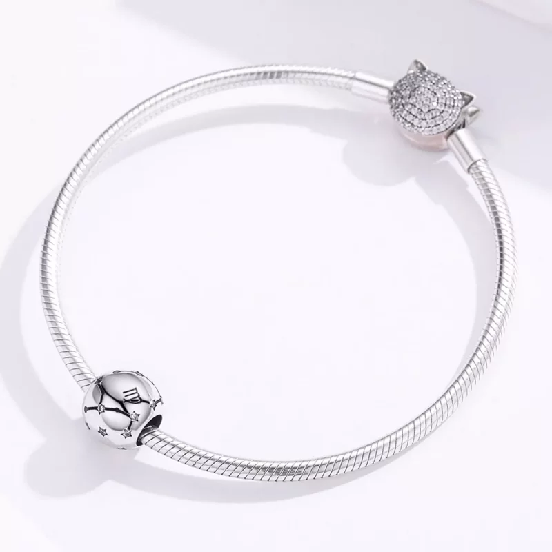 (imagen para) Charm de plata estilo Pandora con signo de Virgo - SCC1218-6 - Ver 3