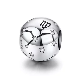 (imagen para) Charm de plata estilo Pandora con signo de Virgo - SCC1218-6