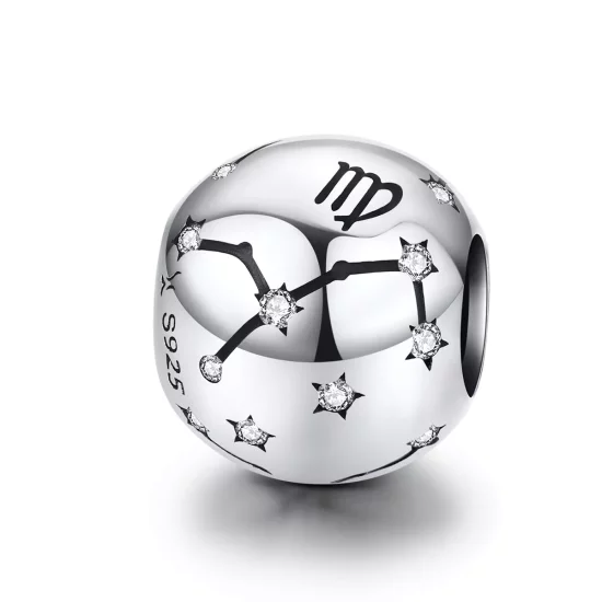 (imagen para) Charm de plata estilo Pandora con signo de Virgo - SCC1218-6
