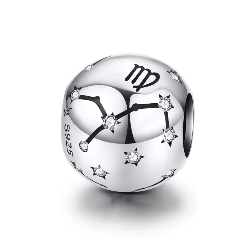 (imagen para) Charm de plata estilo Pandora con signo de Virgo - SCC1218-6