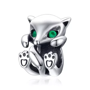 Charm de plata estilo Pandora con un pequeño zorro - SCC1290 (imagen para) Charm de plata estilo Pandora con un pequeño zorro - SCC1290