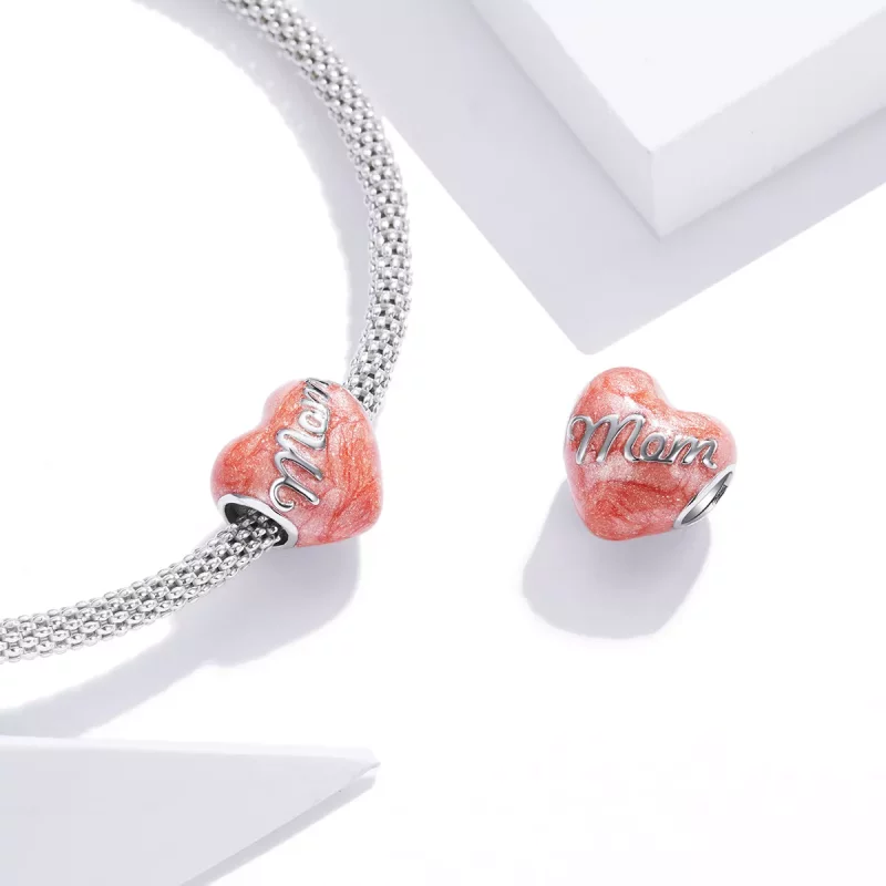 (imagen para) Charm de Plata Estilo Pandora En Memoria de Mamá - SCC1793 - Ver 4