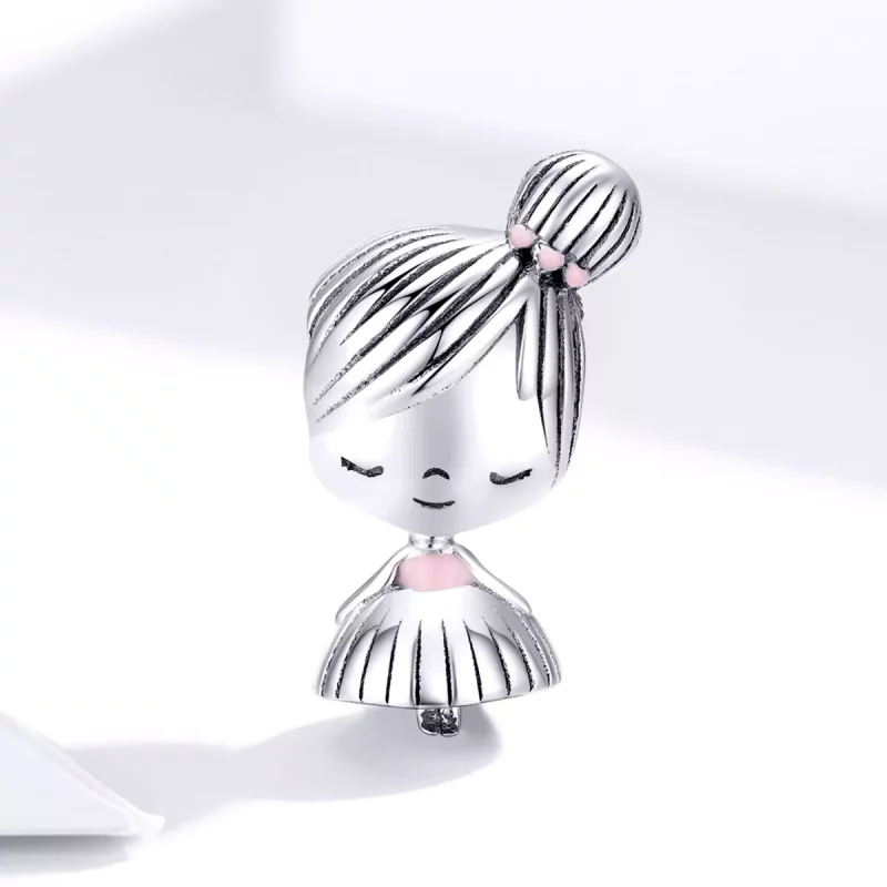 (imagen para) Charm de Plata Estilo Pandora "Es una niña" - SCC1335 - Ver 2