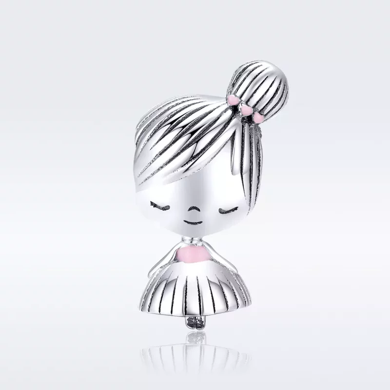 (imagen para) Charm de Plata Estilo Pandora "Es una niña" - SCC1335 - Ver 5