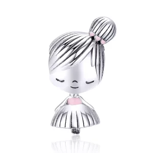 (imagen para) Charm de Plata Estilo Pandora "Es una niña" - SCC1335