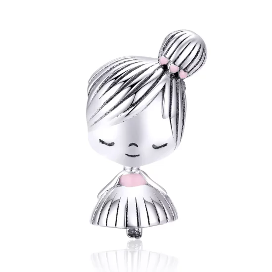 (imagen para) Charm de Plata Estilo Pandora "Es una niña" - SCC1335