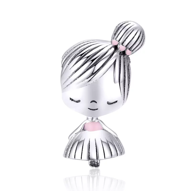 (imagen para) Charm de Plata Estilo Pandora "Es una niña" - SCC1335