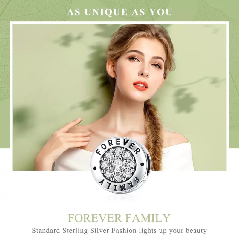 (imagen para) Charm de plata estilo Pandora "Hogar para siempre" - SCC814 - Ver 6