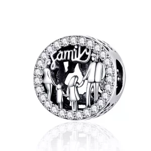 Charm de Plata Estilo Pandora Mi Familia - SCC1184 (imagen para) Charm de Plata Estilo Pandora Mi Familia - SCC1184