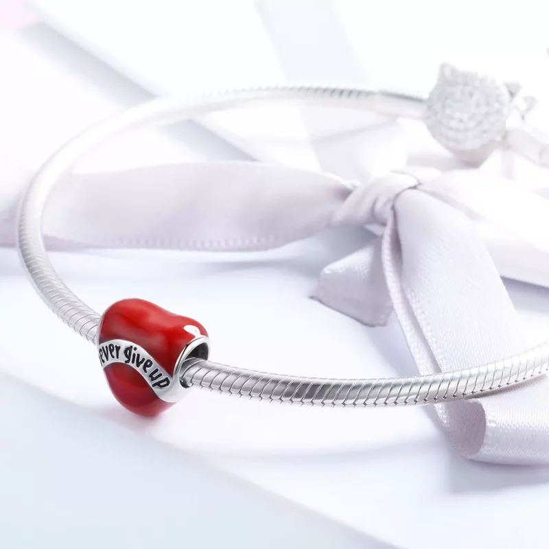(imagen para) Charm de Plata Estilo Pandora "No te Rindas" - SCC808 - Ver 4