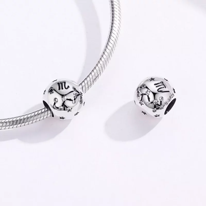 (imagen para) Charm de Plata Estilo Pandora para Escorpio - SCC1218-8 - Ver 4