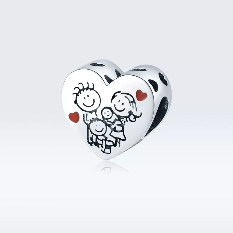 (imagen para) Charm de Plata Estilo Pandora para Mi Familia - BSC237 - Ver 5