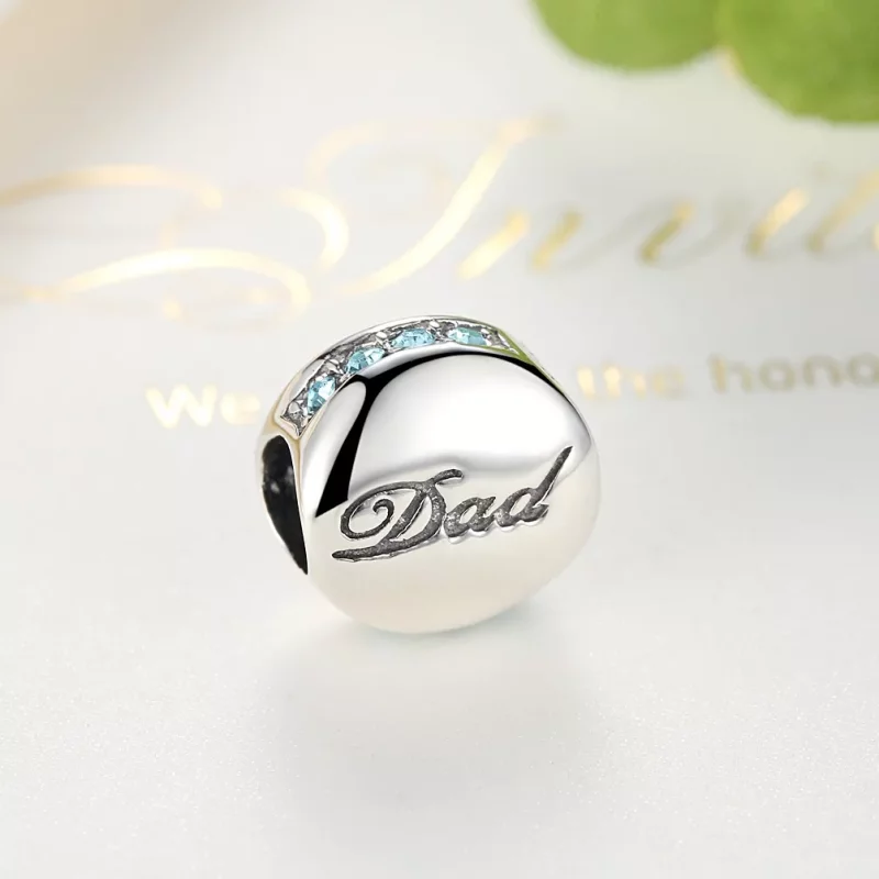 (imagen para) Charm de plata estilo Pandora para papá - SCC006 - Ver 4