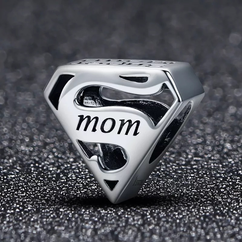 (imagen para) Charm de Plata Estilo Pandora para Super Mamá - SCC429 - Ver 2
