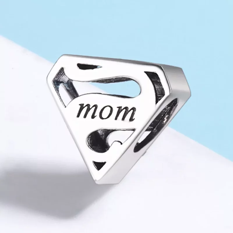 (imagen para) Charm de Plata Estilo Pandora para Super Mamá - SCC429 - Ver 3