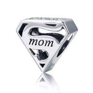 (imagen para) Charm de Plata Estilo Pandora para Super Mamá - SCC429
