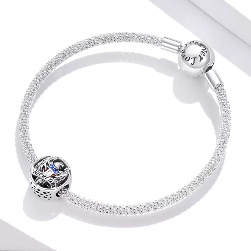 (imagen para) Charm de Plata Estilo Pandora para Veteranos - SCC1885 - Ver 3