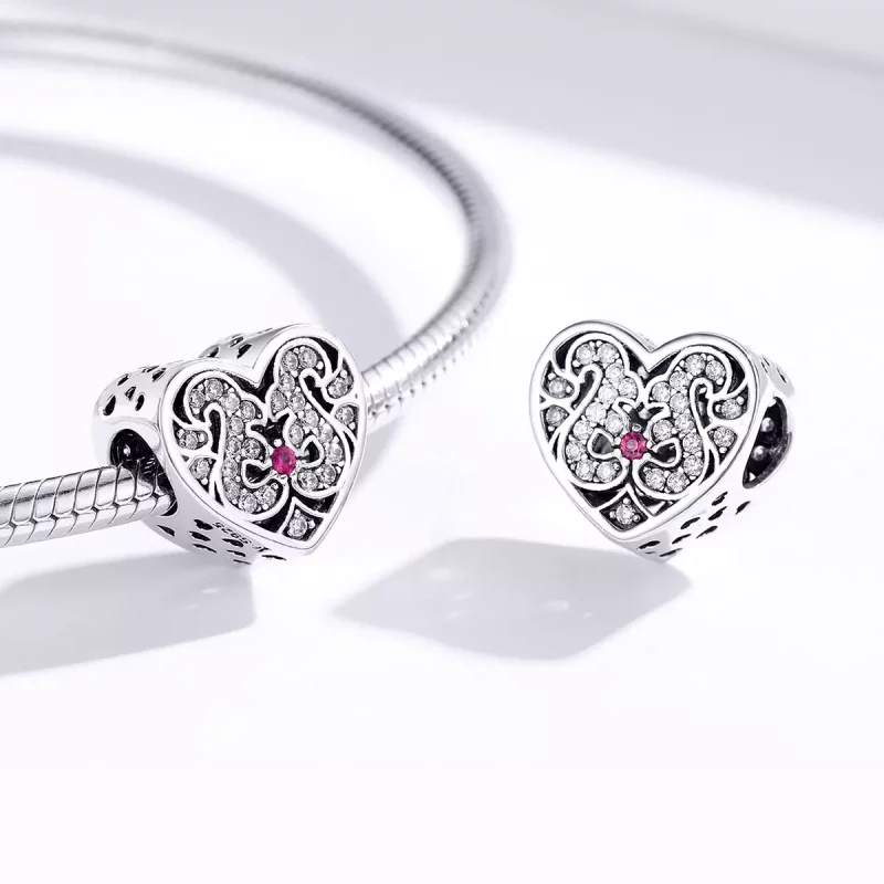 (imagen para) Charm de Plata Estilo Pandora Siempre en Mi Corazón - SCC1415 - Ver 4