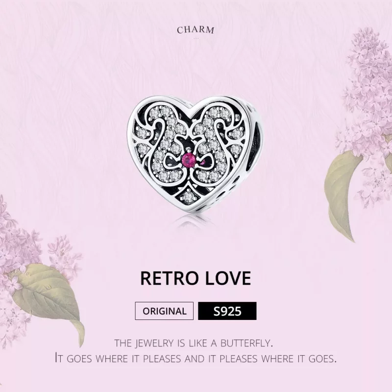 (imagen para) Charm de Plata Estilo Pandora Siempre en Mi Corazón - SCC1415 - Ver 6