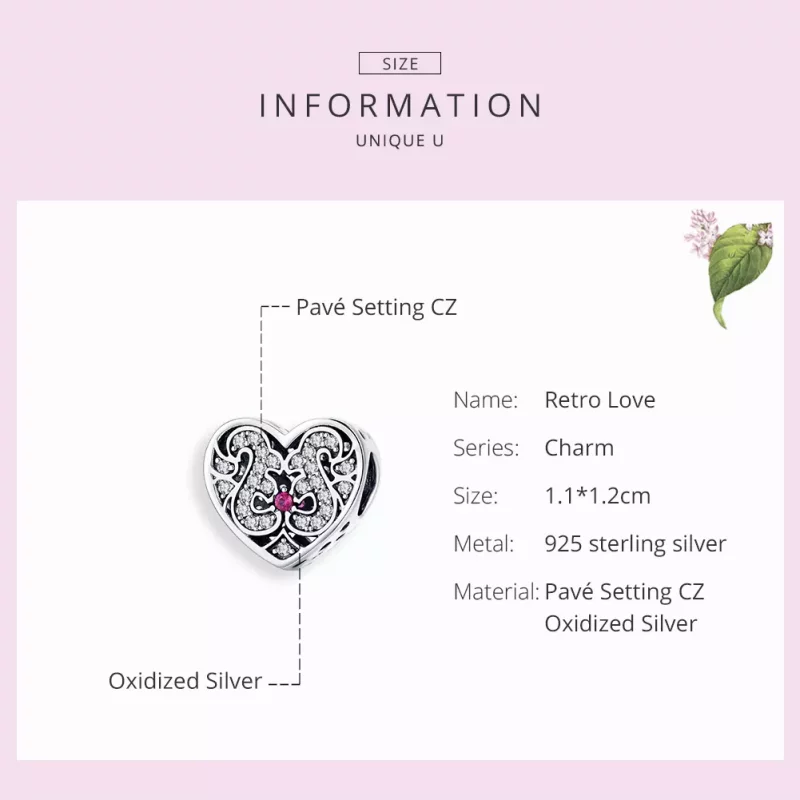 (imagen para) Charm de Plata Estilo Pandora Siempre en Mi Corazón - SCC1415 - Ver 7