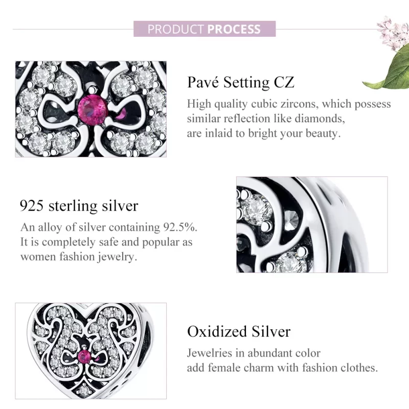(imagen para) Charm de Plata Estilo Pandora Siempre en Mi Corazón - SCC1415 - Ver 8