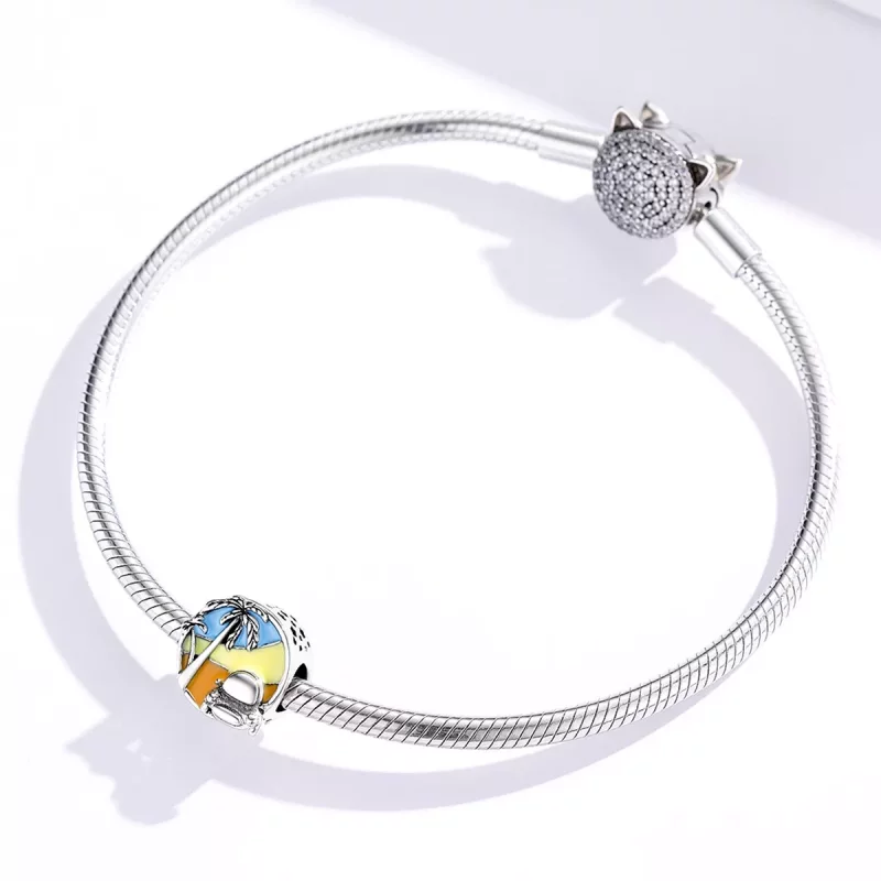 (imagen para) Charm de Plata Estilo Pandora Verano del Viaje - SCC1530 - Ver 3