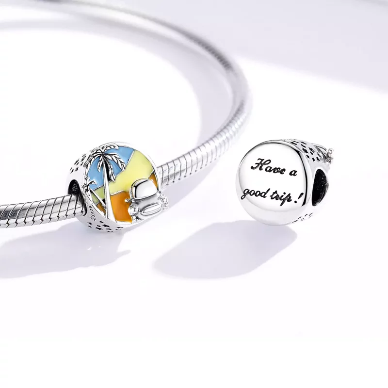 (imagen para) Charm de Plata Estilo Pandora Verano del Viaje - SCC1530 - Ver 4