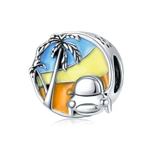 (imagen para) Charm de Plata Estilo Pandora Verano del Viaje - SCC1530