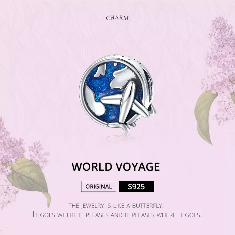 (imagen para) Charm de Plata Pandora Style World Voyage - SCC1568 - Ver 6