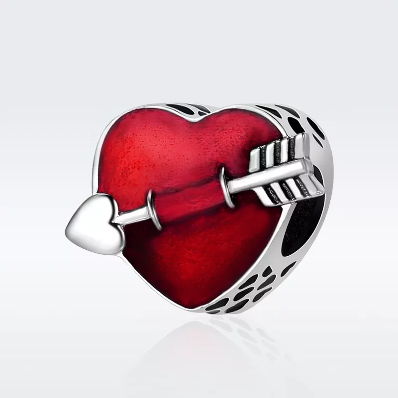 (imagen para) Charm de Primera Amor en Plata Estilo Pandora para el Día de San Valentín - SCC4 - Ver 2