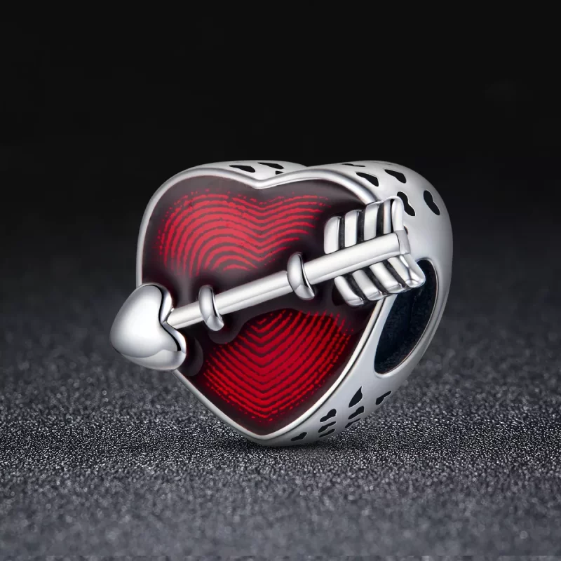 (imagen para) Charm de Primera Amor en Plata Estilo Pandora para el Día de San Valentín - SCC4 - Ver 3