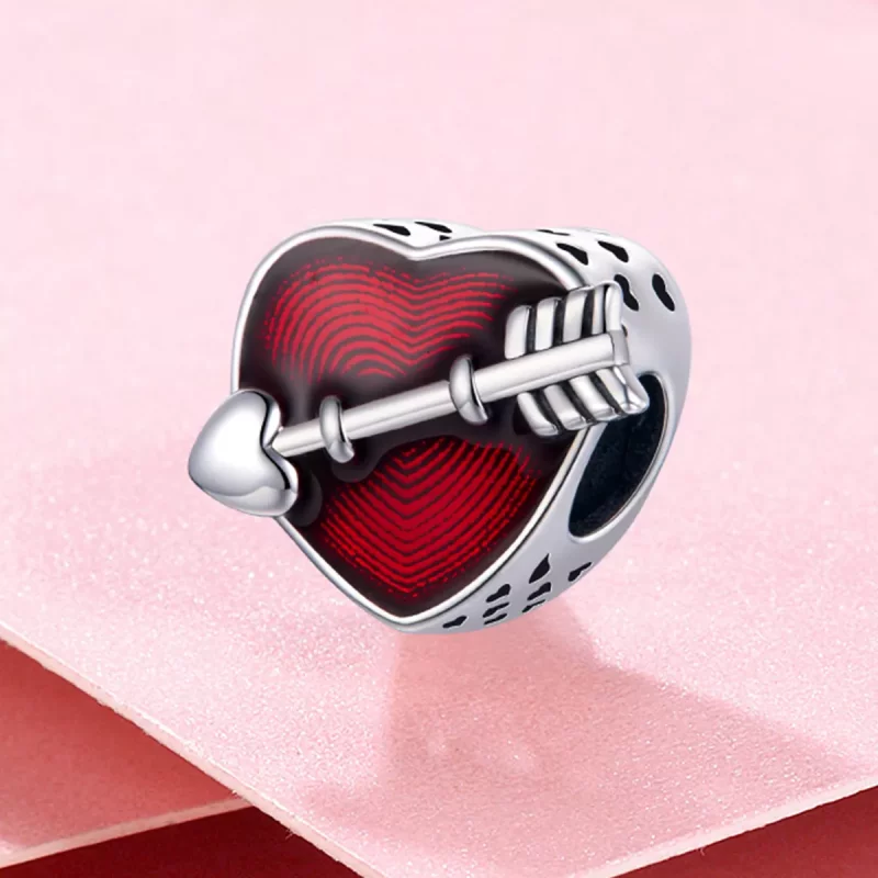 (imagen para) Charm de Primera Amor en Plata Estilo Pandora para el Día de San Valentín - SCC4 - Ver 4