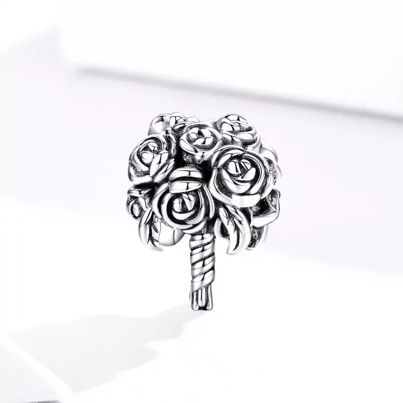 (imagen para) Charm de ramo de novia estilo Pandora en plata - SCC1566 - Ver 2