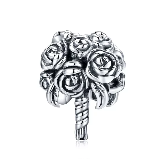 (imagen para) Charm de ramo de novia estilo Pandora en plata - SCC1566