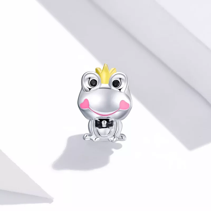 (imagen para) Charm de rana suave estilo Pandora de dos tonos - SCC1769 - Ver 2