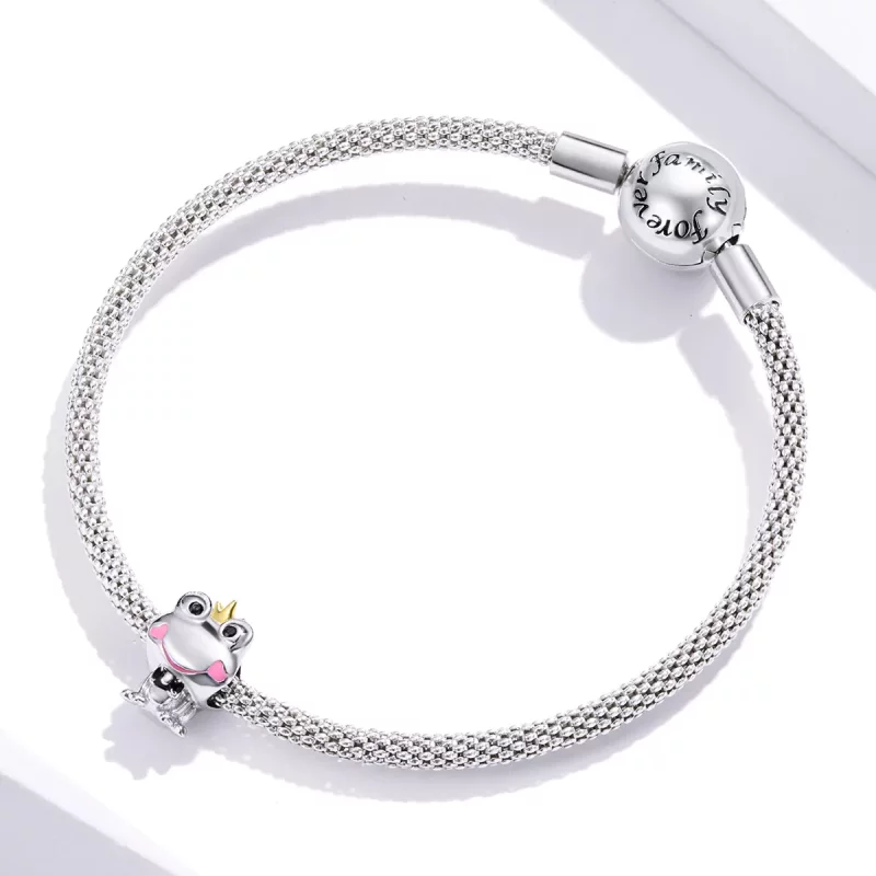 (imagen para) Charm de rana suave estilo Pandora de dos tonos - SCC1769 - Ver 3